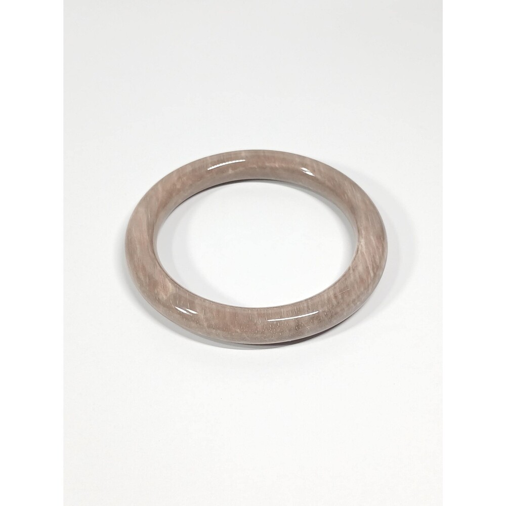 Nephrite Jade Bangle Bracelet 2.375" Inner Diameter 47.4g Tan Brown